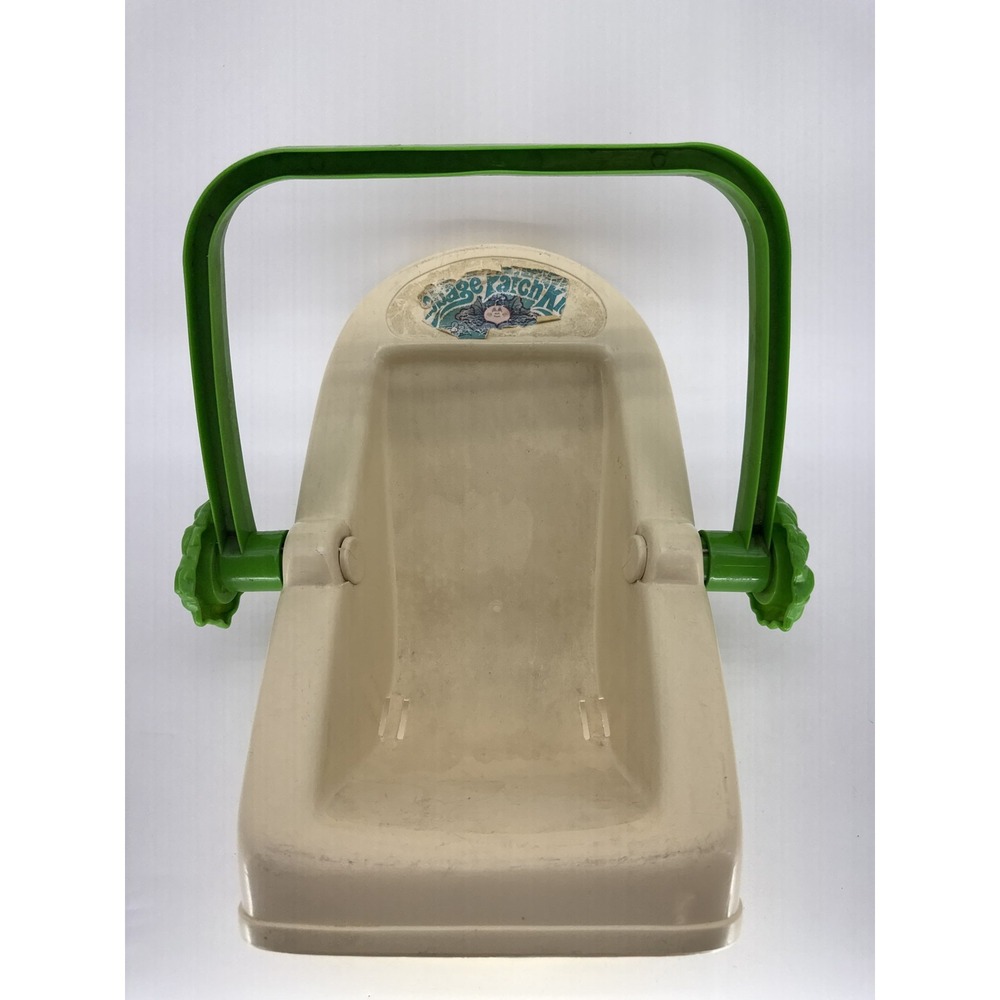 Cabbage Patch Kids Rocking Infant PM Carrier Beige Green Plastic Vintage